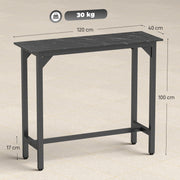 Bar Table for Small Spaces with Easy Clean Marble Effect Top Black Marble Effect AOSOM