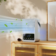 Desk Fan and Humidifier for Cool Comfortable Workspace with Touch Controls Black AOSOM