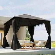 Gazebo Side Panels for 3 x 3 m Frame with Mesh Windows for Privacy and Shade Outsunny