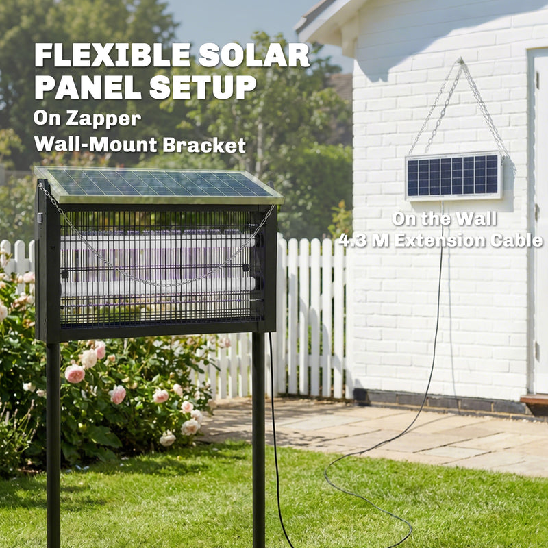 Solar Bug Zapper for Automatic Mosquito Control in Large Gardens or Patios Black Outsunny