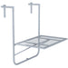 Grey Folding Metal Balcony Hanging Table Adjustable Wall Mount Desk for Garden and Patio by Outsunny