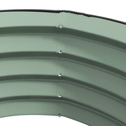 Set of 2 Green Metal Raised Garden Beds With Safety Edging Ideal for Growing Vegetables