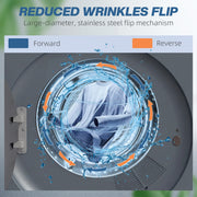 Compact Tumble Dryer for Small Homes with Space Saving Design and Easy Controls Grey AOSOM