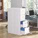 White Wooden Lockable Filing Cabinet with 4 Drawers by HOMCOM