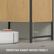 Natural Wood Bathroom Vanity Unit With Soft Close Doors For Pedestal Or Wall Basins