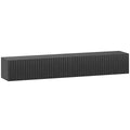 Floating TV Stand for TVs up to 72 Inches with Hidden Storage and Cable Management Black