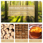 Natural Wooden Adirondack Rocking Chair Reclining Garden Armchair by Outsunny