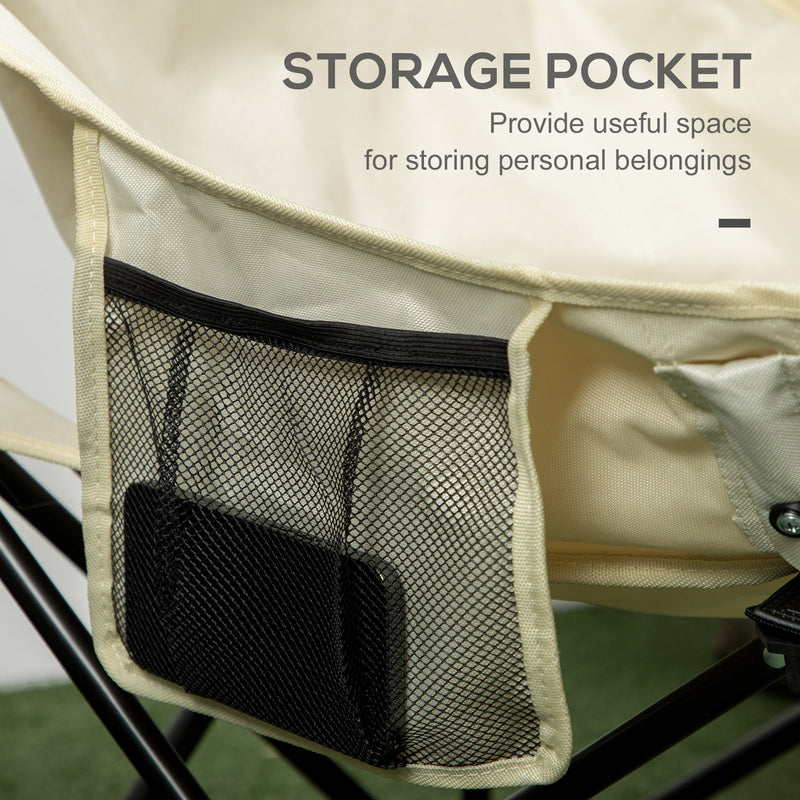 Folding Camping Chair Lightweight and Portable for Outdoor Use White