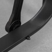 Black Outdoor Glider Rocking Chair with Metal Frame for Relaxing in the Garden