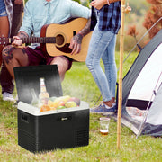 40L Portable Car Fridge Freezer With Adjustable Temperature For Travel Grey and Black AOSOM