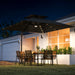 Black 3.5x3 m Square Cantilever Parasol with Solar LED Lights and UPF50+ Shade by Outsunny
