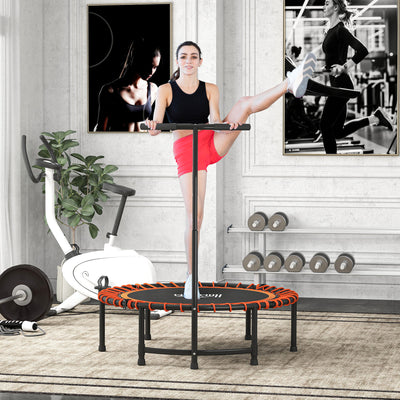 Mini Orange Kids Trampoline with Adjustable Handle and Steel Frame by Outsunny AOSOM
