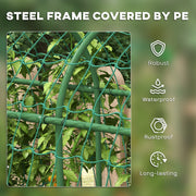Tall Metal Garden Arch Trellis with Climbing Net Ideal for Outdoor Plants Support Black AOSOM