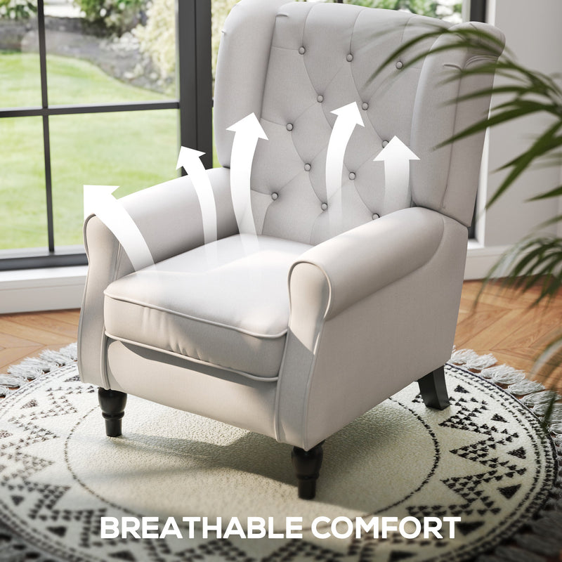 Wingback Accent Chair, Cream White