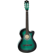 Acoustic Guitar Starter Set for Beginners with Carry Case and Accessories Dark Green AOSOM