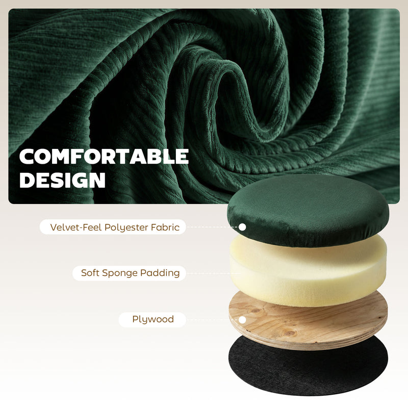 Ottoman Storage Bench with Reversible Coffee Table Lid and Hidden Compartment Dark Green