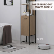 Tall Wooden Bathroom Cabinet with Open Storage and Adjustable Shelf for Organised Spaces