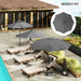 Grey 3m Replacement Parasol Canopy UPF 50 Plus with Top Vent Fits 8 Rib Frames by Outsunny