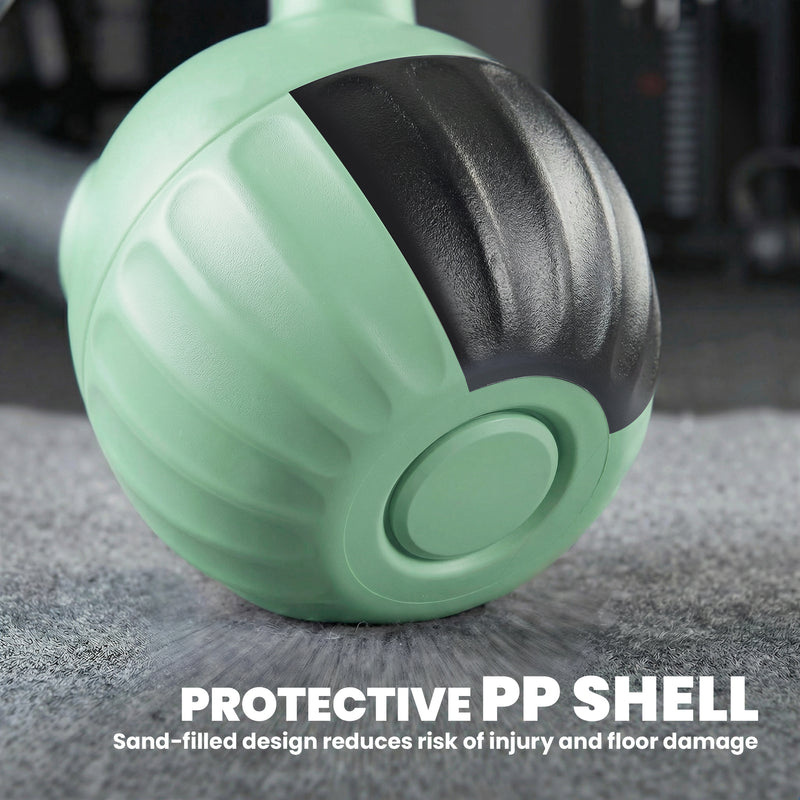 Kettlebell for Safe Home Strength Training with Stable Base and Anti Slip Grip 8 kg Green