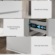 4 Drawer High Gloss Chest of Drawers Modern Bedroom Storage Unit with Sleek Finish White