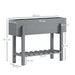 Grey Wooden Two Tier Raised Garden Planter for Flowers and Herbs by Outsunny