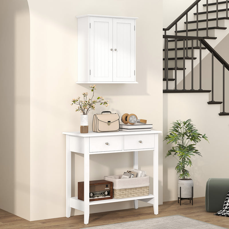 Bathroom Wall Cabinet with Adjustable Shelves for Extra Storage White
