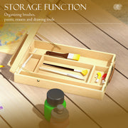 Portable Wooden Table Easel with Storage Adjustable for Painting and Sketching Beech