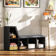 HOMCOM 2 Tier Modern Bookcase Bookshelf with Removable Cushions for Living Room AOSOM