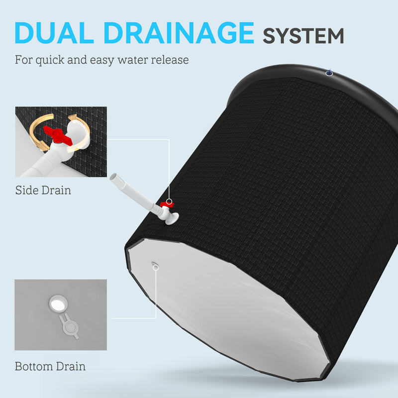 300L Portable Ice Bath Tub for Cold Water Therapy with Lid and Carry Bag by SPORTNOW