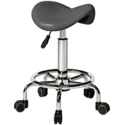 Ergonomic Saddle Chair for Healthy Posture in Home Office or Salon Grey AOSOM