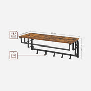 Dimension diagram showing 80 x 30 x 27 cm with a 33 kg shelf and 5 kg hook load