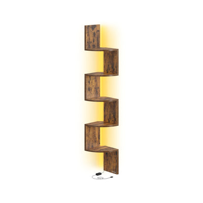 Vasagle wall-mounted corner shelf with RGB LED lighting, studio product shot