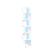 Vasagle RGB corner wall shelf - studio photo with lights on