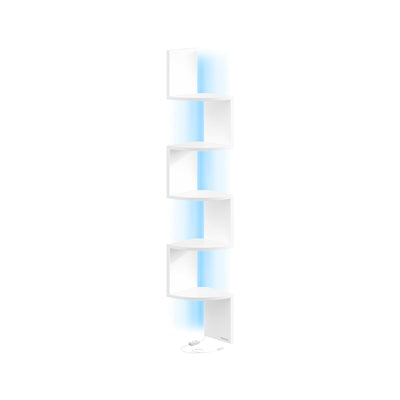 Vasagle RGB corner wall shelf - studio photo with lights on