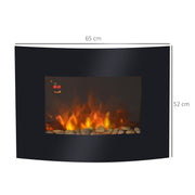 Dimension diagram of the fireplace: 65 cm wide and 52 cm high