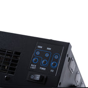 Close-up of the on-unit control panel confirming the 900W and 1800W heat settings