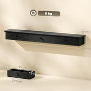 Wall Mounted Hallway Shelf, Black
