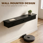 Wall Mounted Hallway Shelf, Black