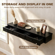 Wall Mounted Hallway Shelf, Black
