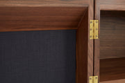 Macro detail of the central drawer front