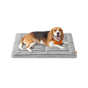 Feandrea washable dog bed mat, 90 x 65 cm, in dove grey, full overhead view