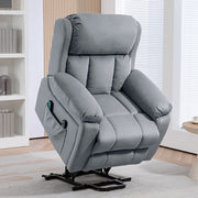 Electric Reclining Lift Chair with Eight Point Massage and Remote Control for Elderly Grey