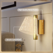 Gold LED Wall Lights 2 Pack with Adjustable Colour Temperature for Bedroom or Hallway
