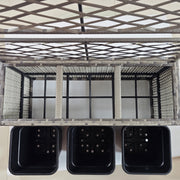 Light Grey Rattan Garden Planter with Trellis for Climbing Plants and Outdoor Display