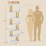Tall Open Bookshelf, White