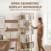 Tall Open Bookshelf, White