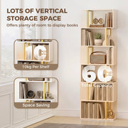 Tall Open Bookshelf, White