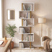 Tall Open Bookshelf, White