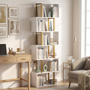 Tall Open Bookshelf, White