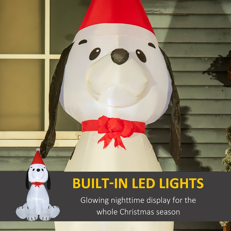 Close-up of the puppy face and hat with a Built-in LED Lights callout